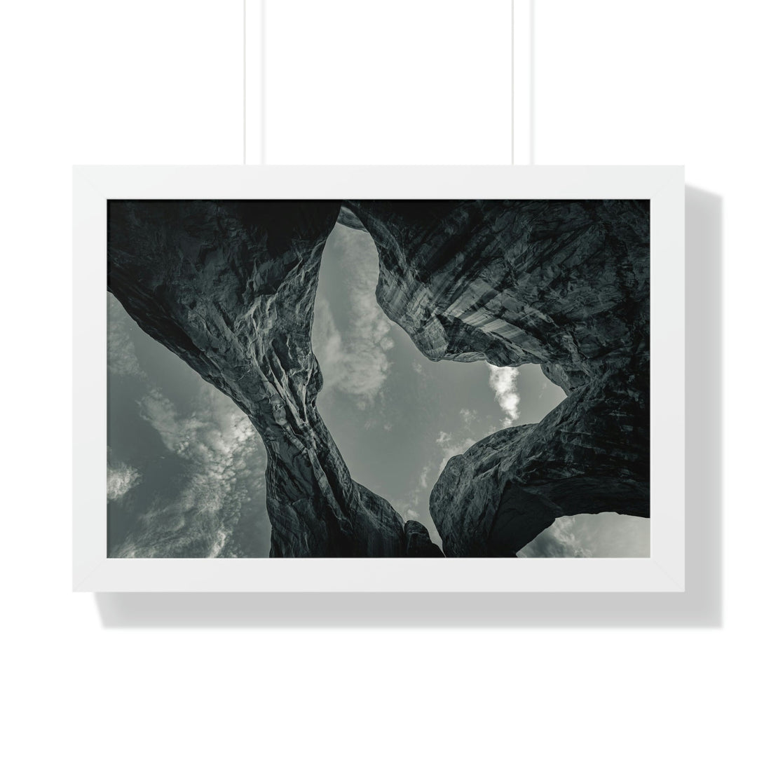 Natural Frames Part 3 in Black and White - Framed Print - Visiting This World