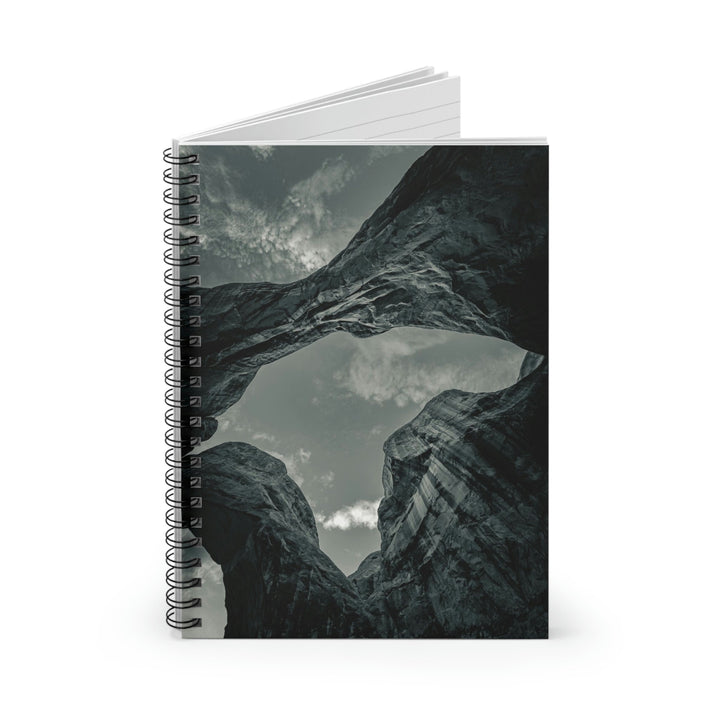 Natural Frames Part 3 in Black and White - Spiral Ruled Line Notebook - Visiting This World