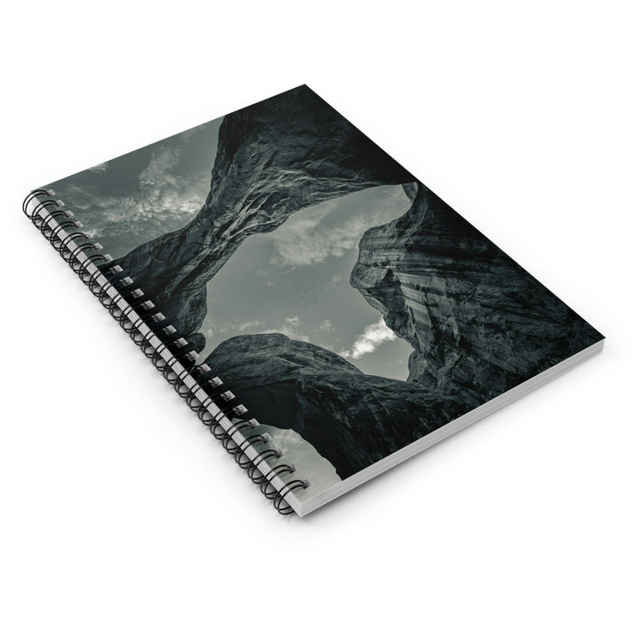 Natural Frames Part 3 in Black and White - Spiral Ruled Line Notebook - Visiting This World