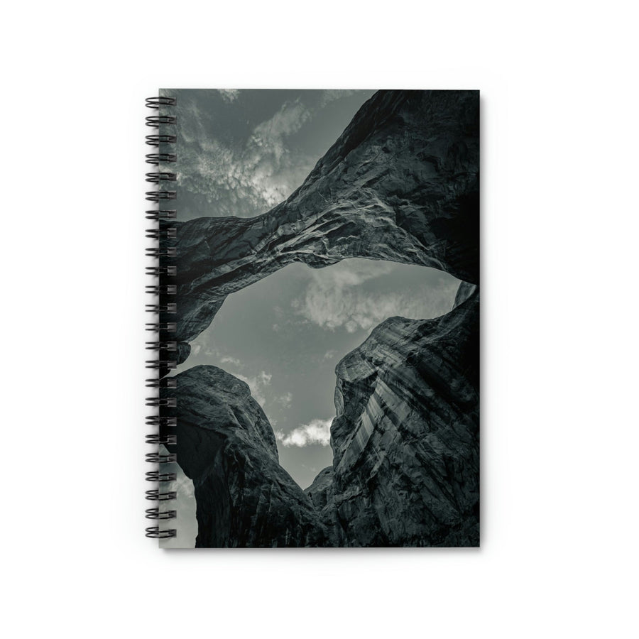 Natural Frames Part 3 in Black and White - Spiral Ruled Line Notebook - Visiting This World