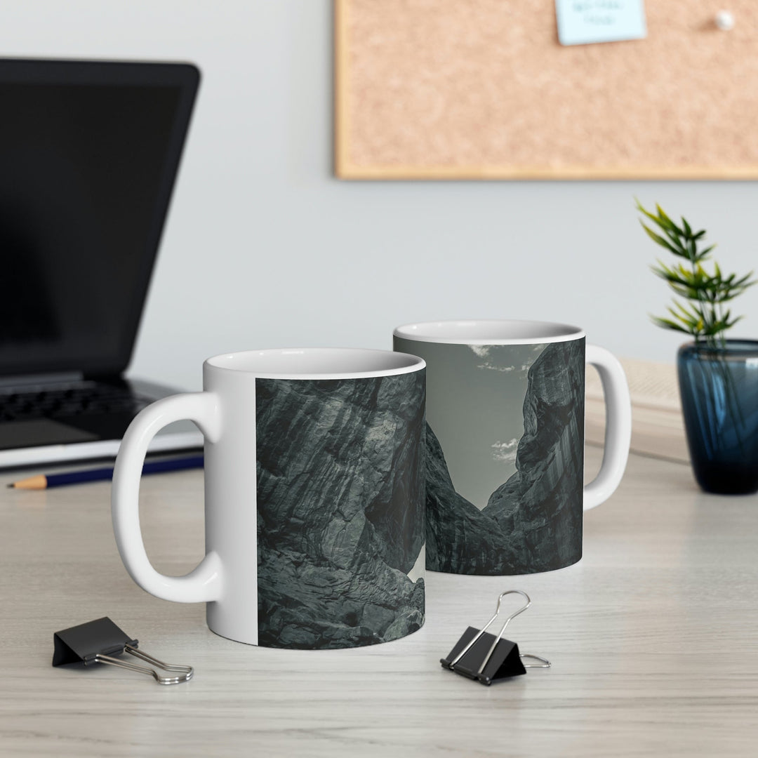 Natural Frames Part 4 in Black and White - Ceramic Mug 11oz - Visiting This World