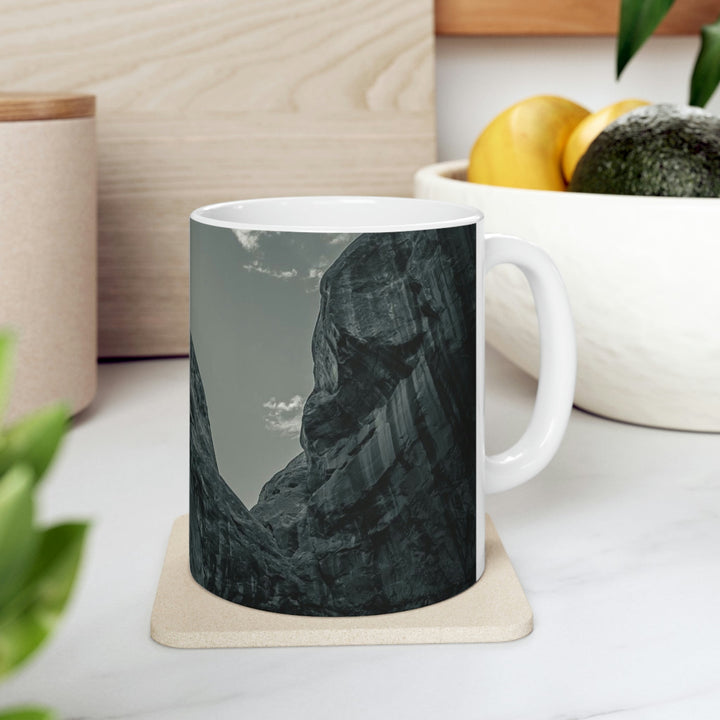 Natural Frames Part 4 in Black and White - Ceramic Mug 11oz - Visiting This World