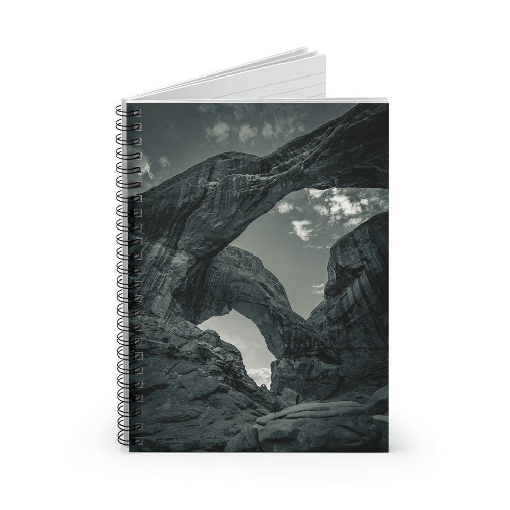 Natural Frames Part 4 in Black and White - Spiral Ruled Line Notebook - Visiting This World