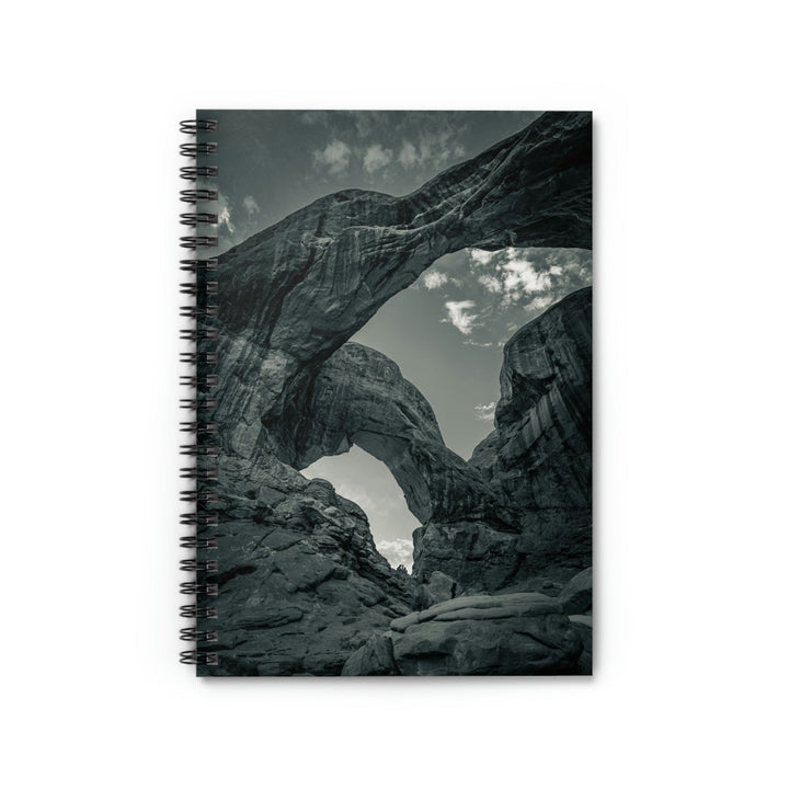 Natural Frames Part 4 in Black and White - Spiral Ruled Line Notebook - Visiting This World