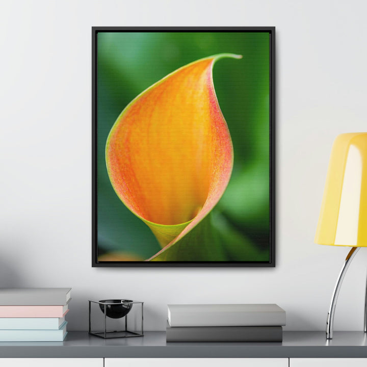 Orange Calla Lily - Canvas with Frame - Visiting This World