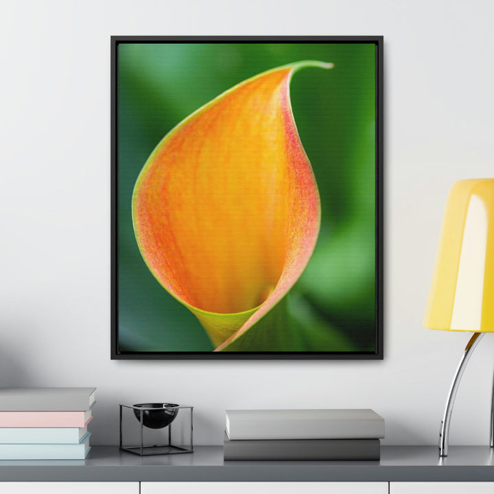 Orange Calla Lily - Canvas with Frame - Visiting This World