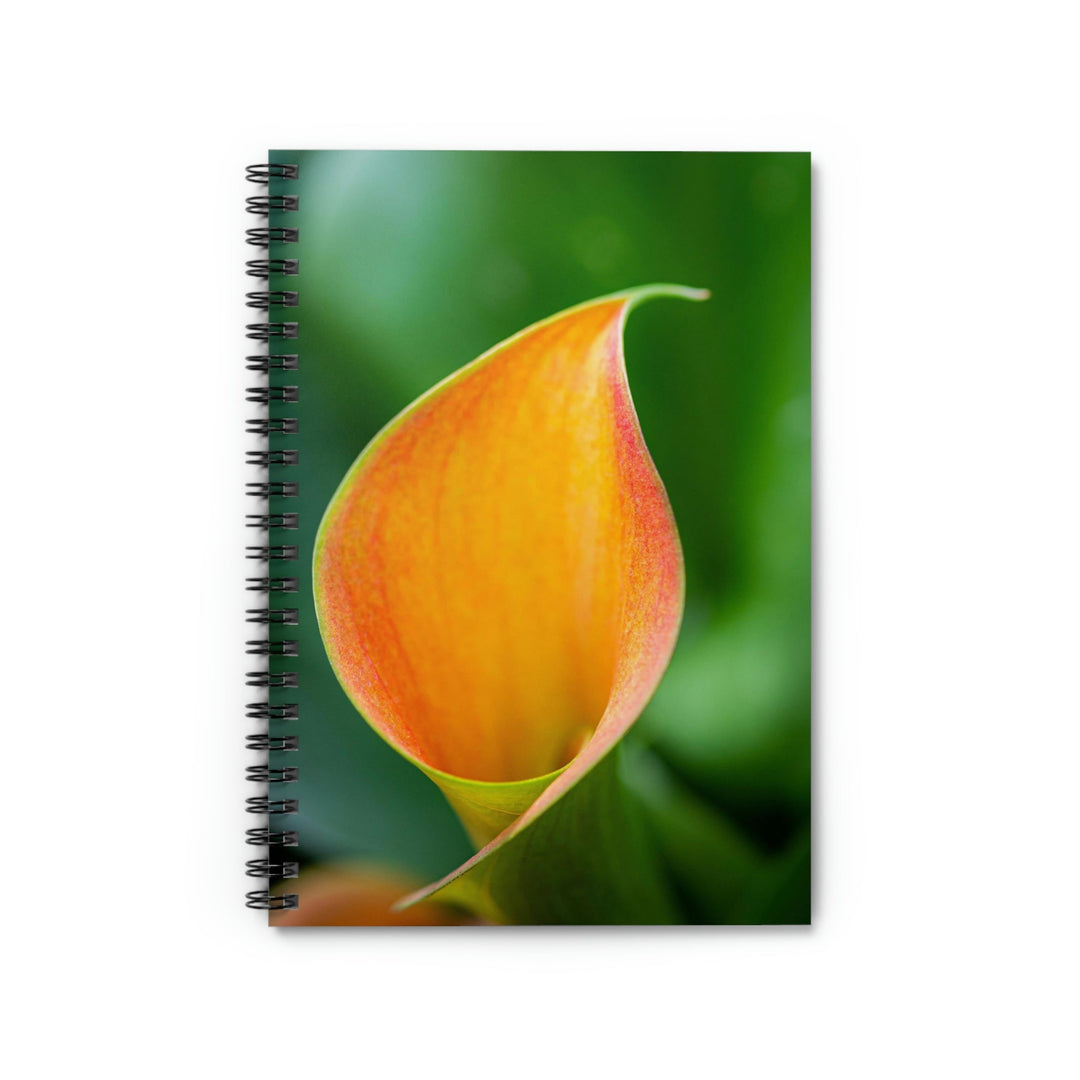 Orange Calla Lily - Spiral Ruled Line Notebook - Visiting This World