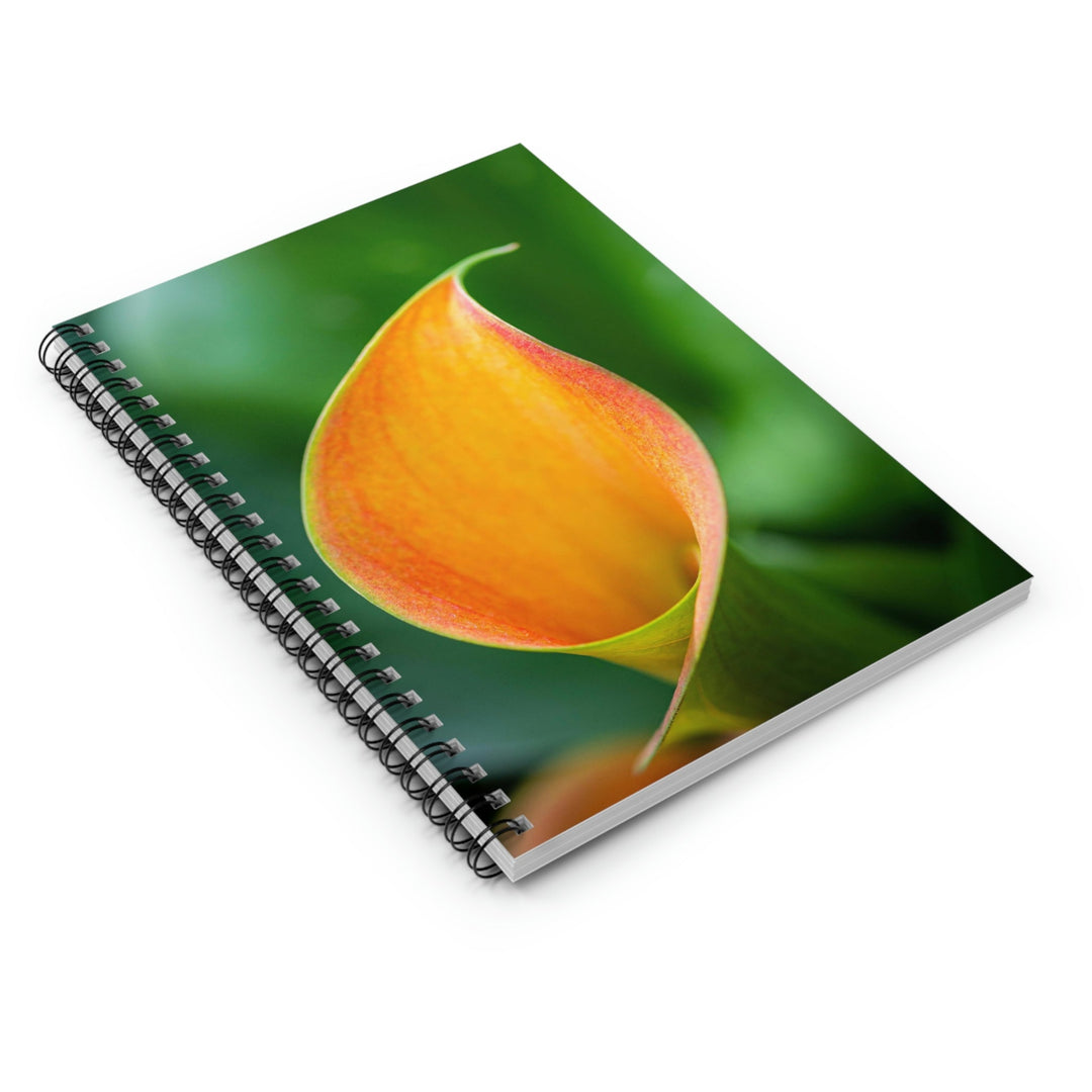 Orange Calla Lily - Spiral Ruled Line Notebook - Visiting This World