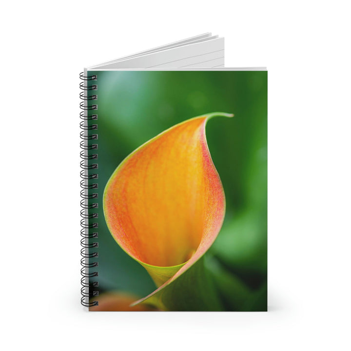 Orange Calla Lily - Spiral Ruled Line Notebook - Visiting This World