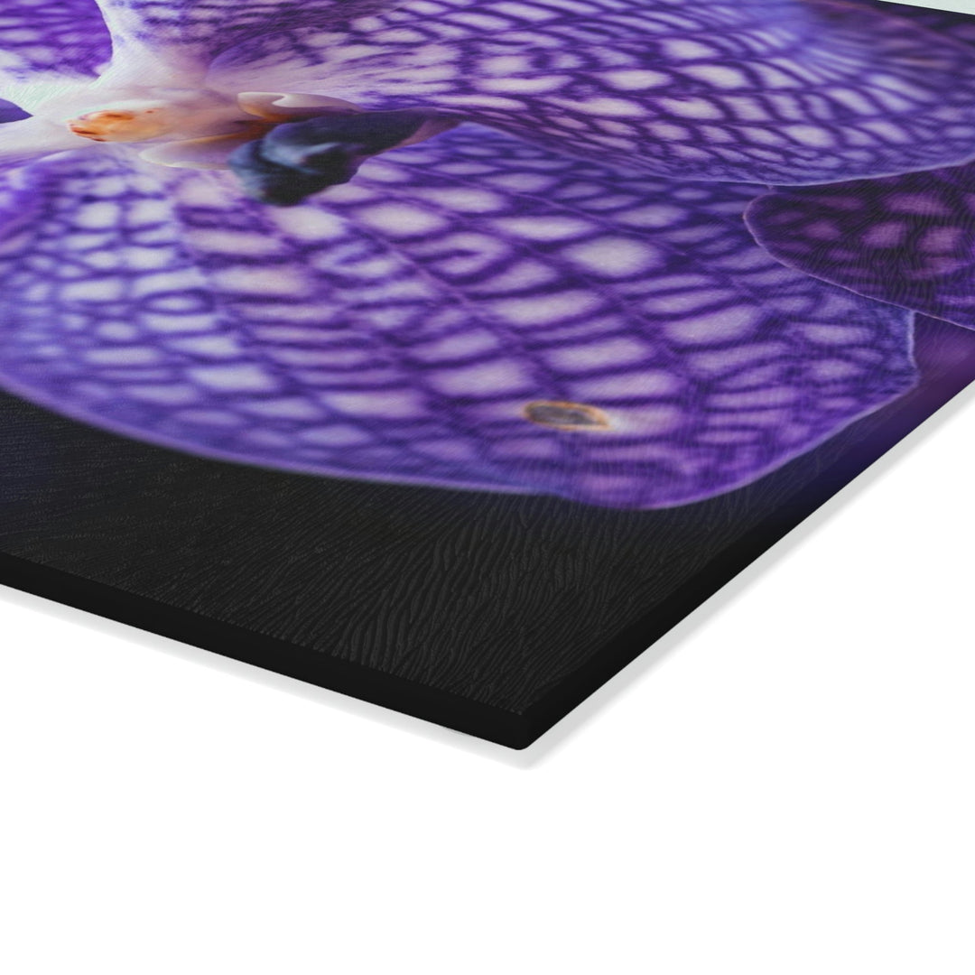 Orchid Detail - Glass Cutting Board - Visiting This World