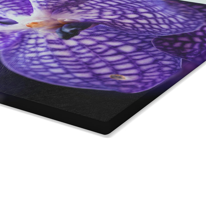 Orchid Detail - Glass Cutting Board - Visiting This World