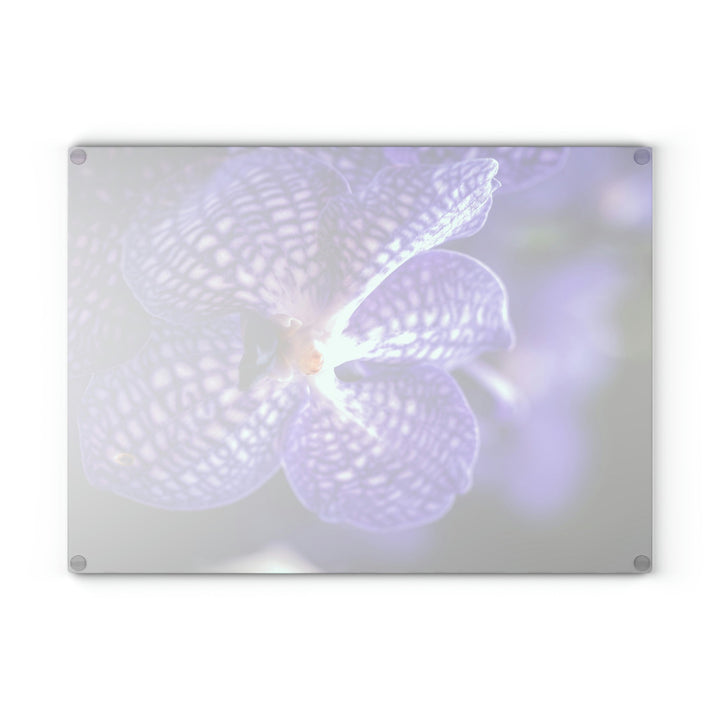 Orchid Detail - Glass Cutting Board - Visiting This World