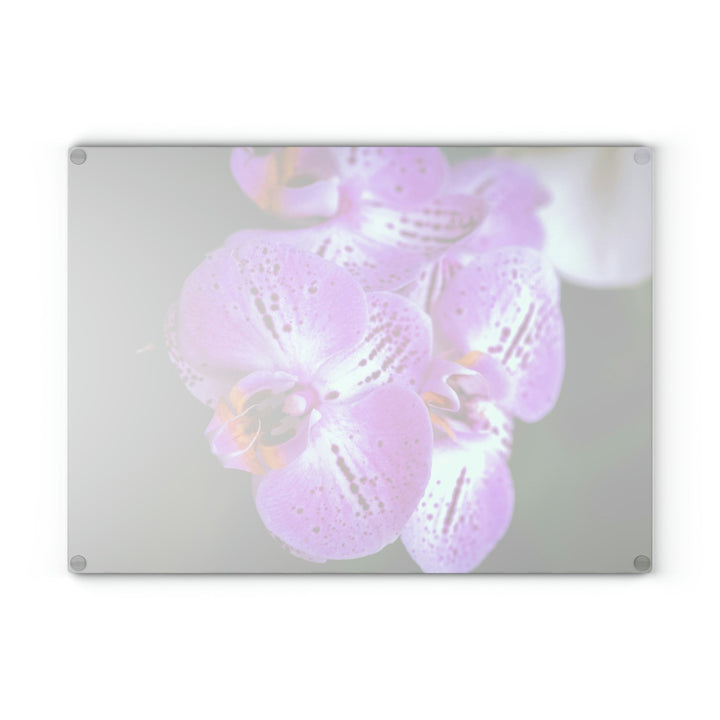 Orchid in Pink - Glass Cutting Board - Visiting This World