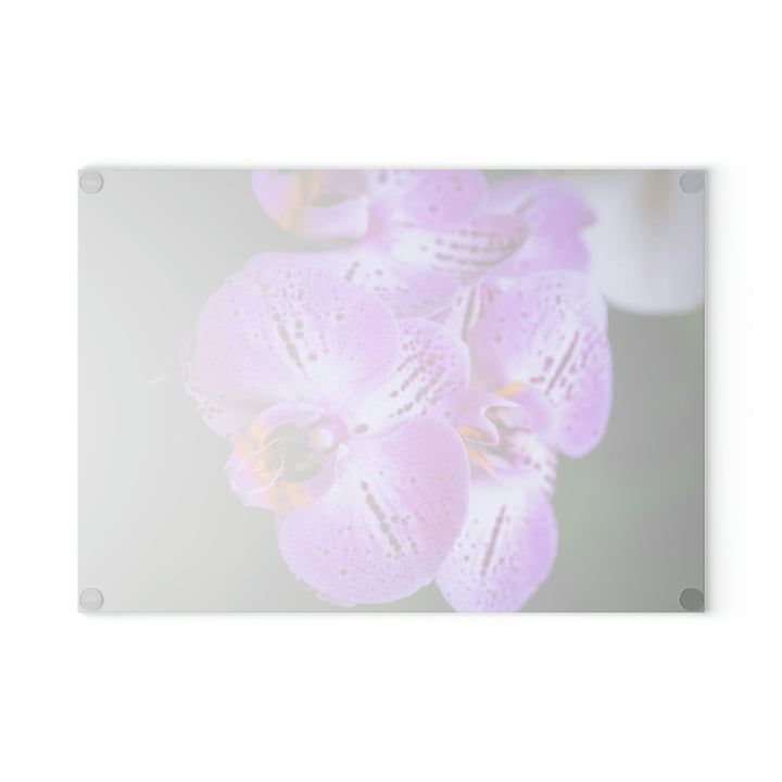 Orchid in Pink - Glass Cutting Board - Visiting This World