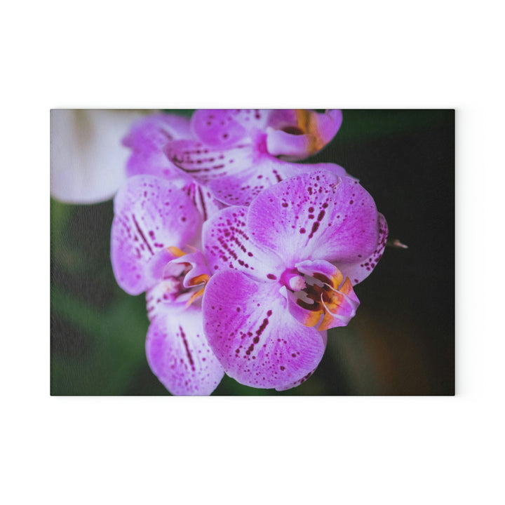 Orchid in Pink - Glass Cutting Board - Visiting This World