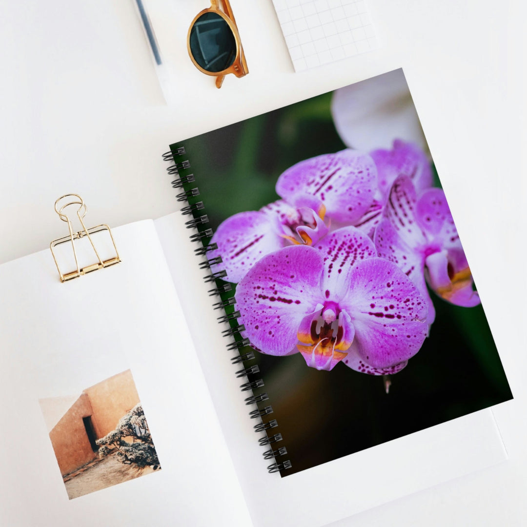 Orchid in Pink - Spiral Ruled Line Notebook - Visiting This World