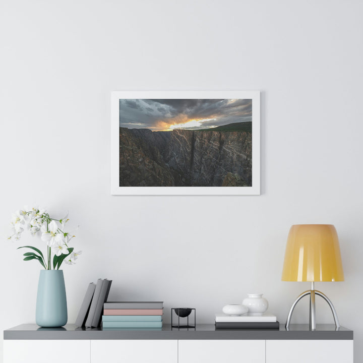 Painted Wall at Sunset Part 1 - Framed Print - Visiting This World