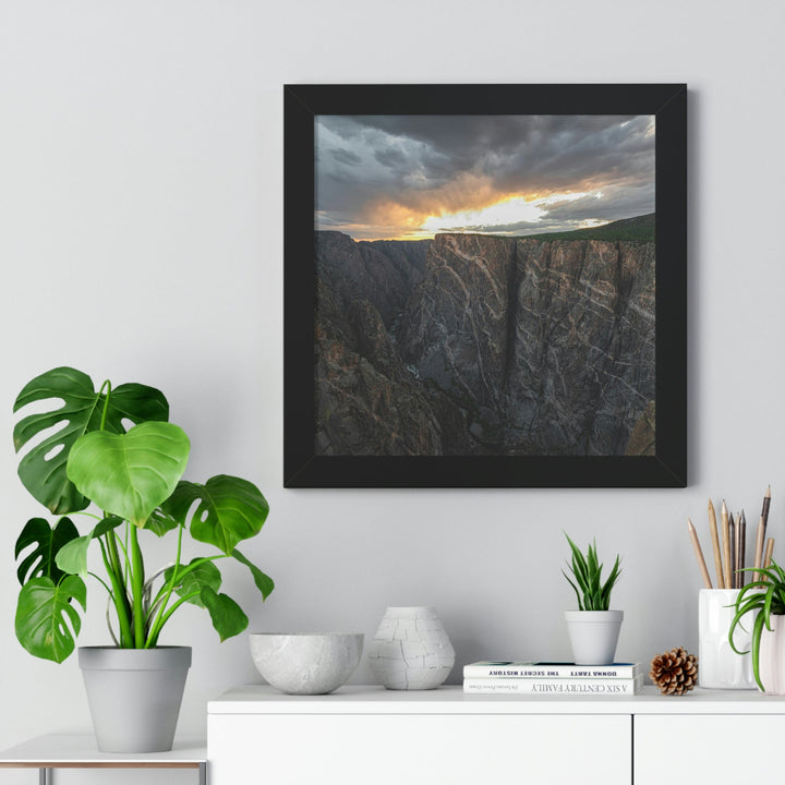 Painted Wall at Sunset Part 1 - Framed Print - Visiting This World