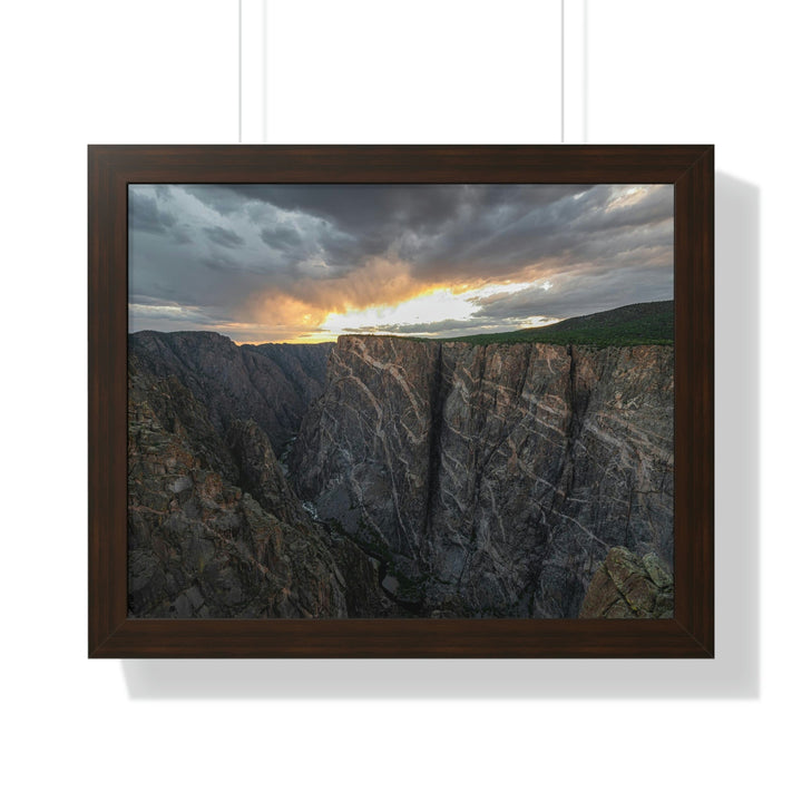 Painted Wall at Sunset Part 1 - Framed Print - Visiting This World