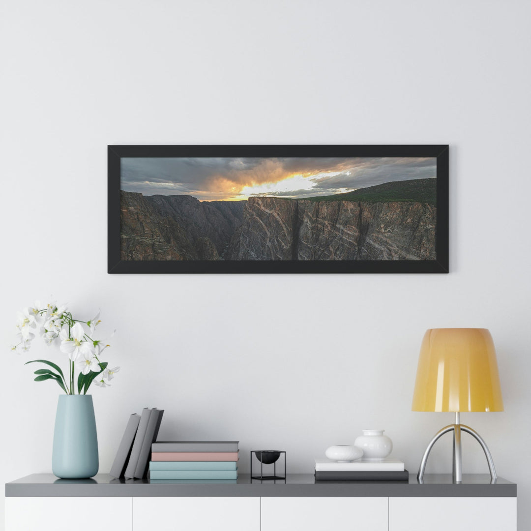 Painted Wall at Sunset Part 1 - Framed Print - Visiting This World