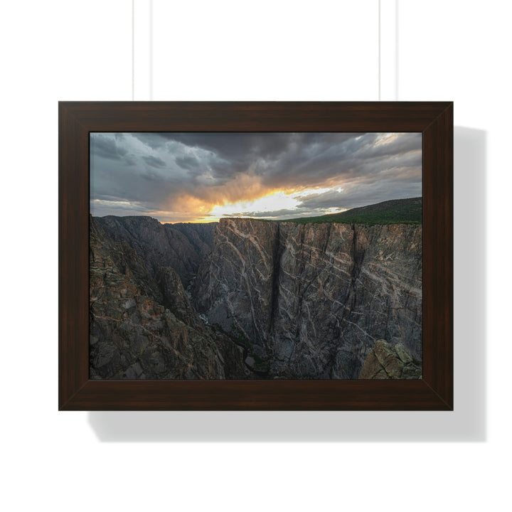 Painted Wall at Sunset Part 1 - Framed Print - Visiting This World