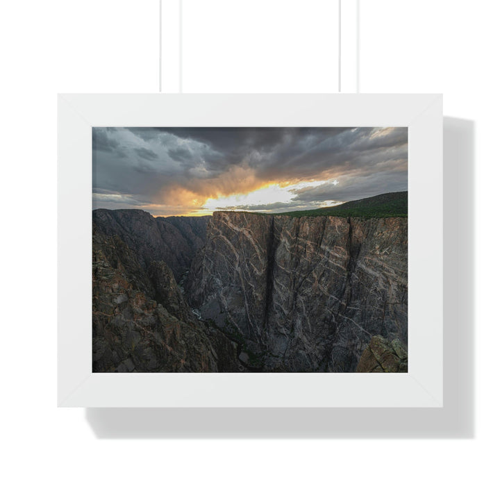 Painted Wall at Sunset Part 1 - Framed Print - Visiting This World