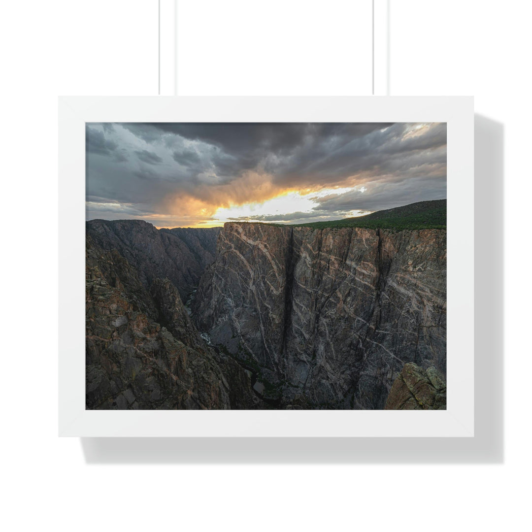 Painted Wall at Sunset Part 1 - Framed Print - Visiting This World