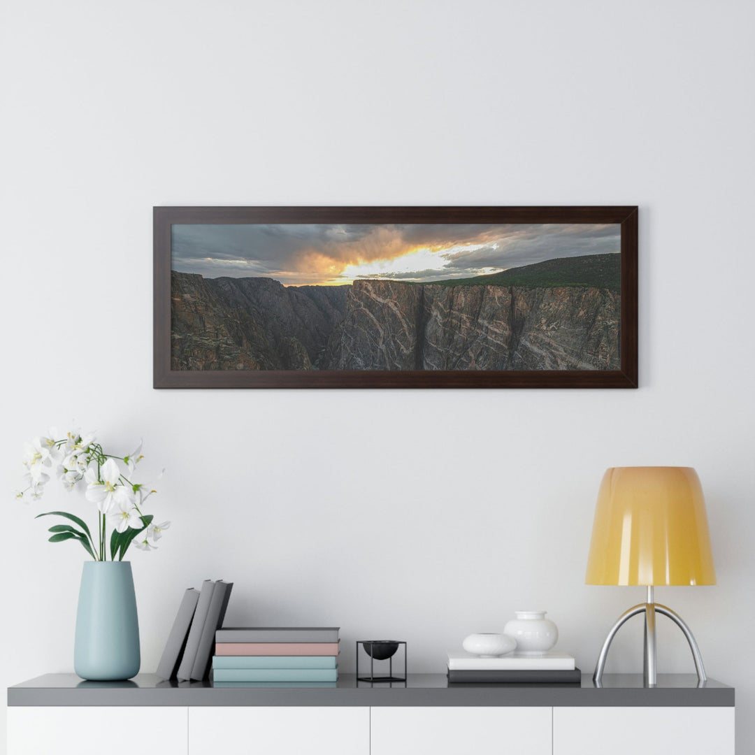 Painted Wall at Sunset Part 1 - Framed Print - Visiting This World