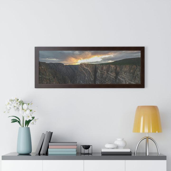 Painted Wall at Sunset Part 1 - Framed Print - Visiting This World