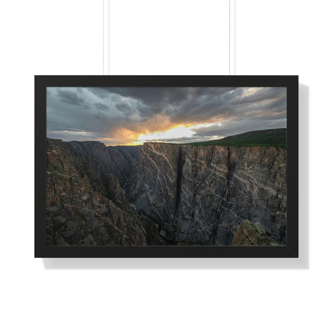 Painted Wall at Sunset Part 1 - Framed Print - Visiting This World