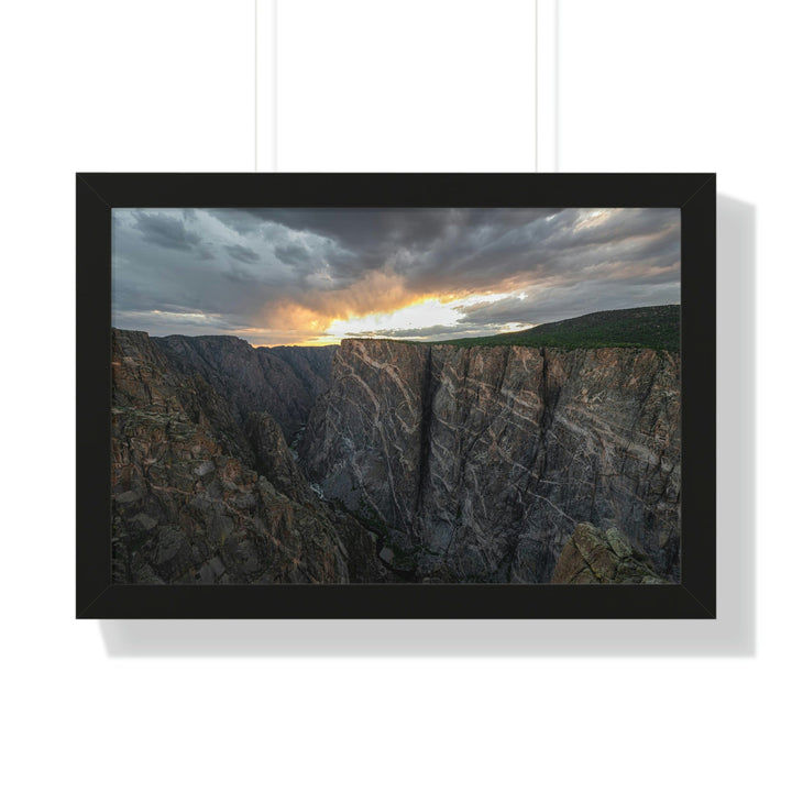 Painted Wall at Sunset Part 1 - Framed Print - Visiting This World