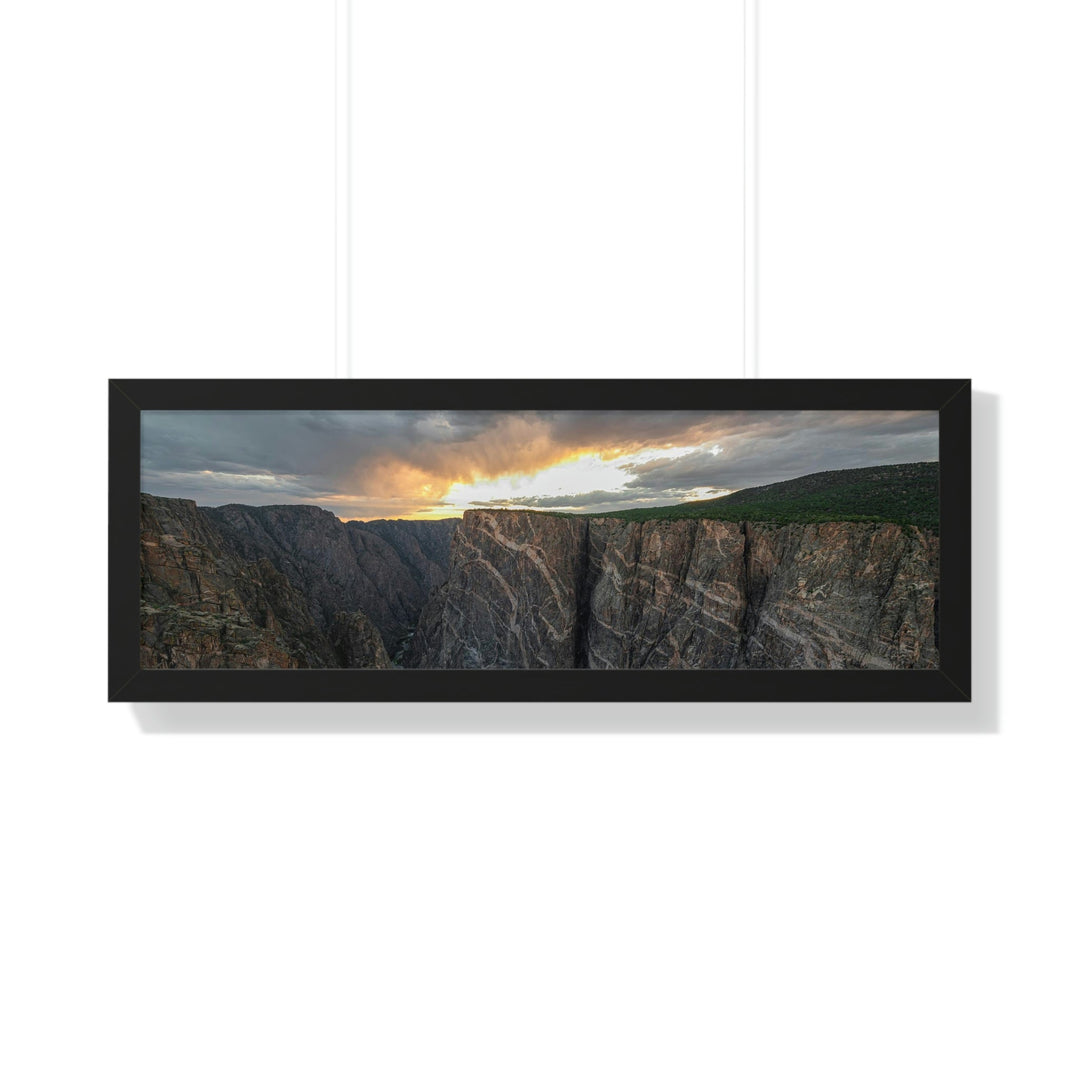 Painted Wall at Sunset Part 1 - Framed Print - Visiting This World