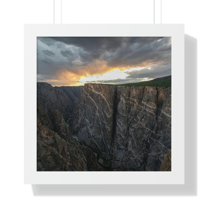 Painted Wall at Sunset Part 1 - Framed Print - Visiting This World