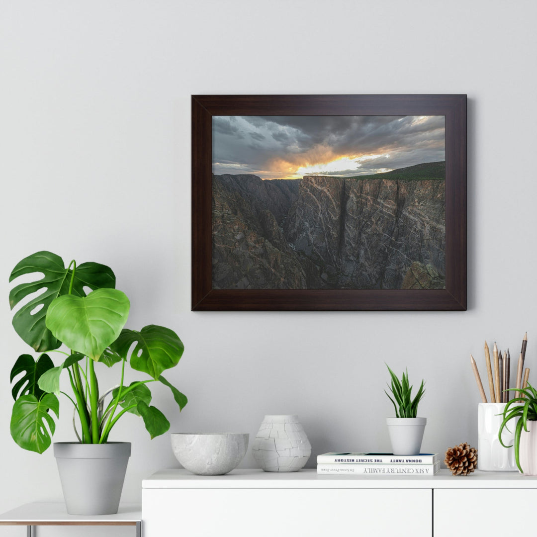 Painted Wall at Sunset Part 1 - Framed Print - Visiting This World