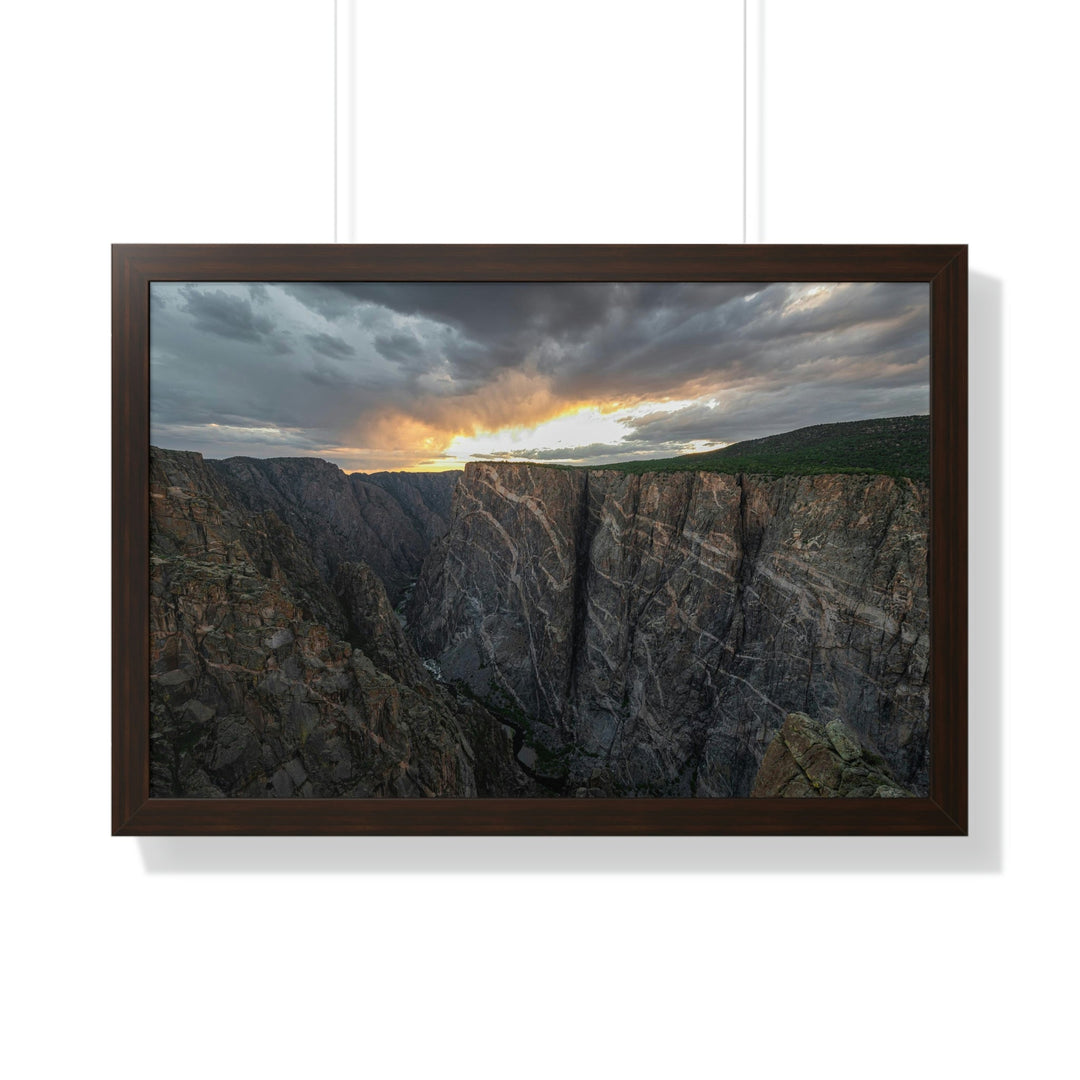 Painted Wall at Sunset Part 1 - Framed Print - Visiting This World