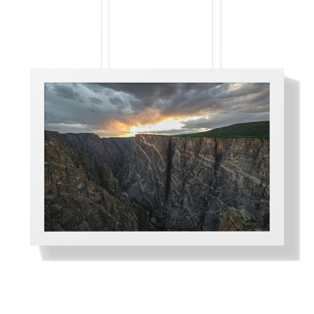 Painted Wall at Sunset Part 1 - Framed Print - Visiting This World