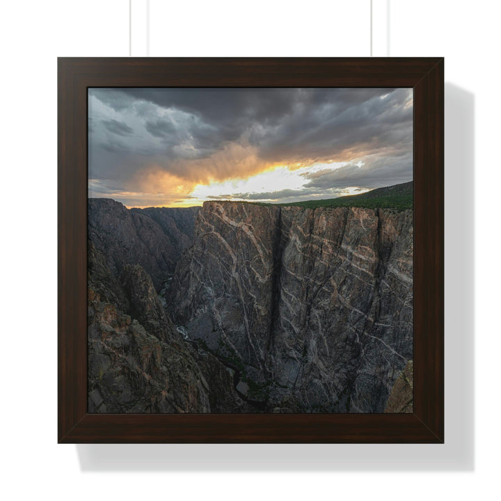 Painted Wall at Sunset Part 1 - Framed Print - Visiting This World