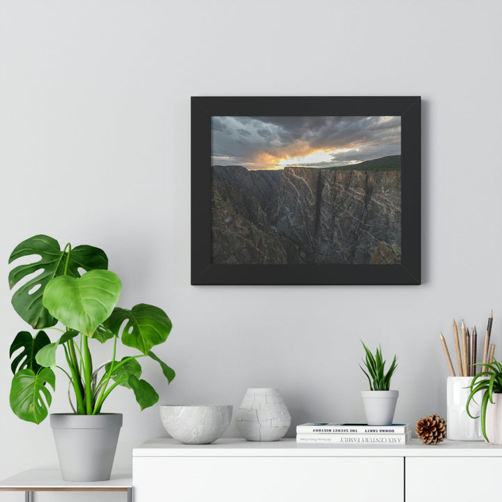 Painted Wall at Sunset Part 1 - Framed Print - Visiting This World