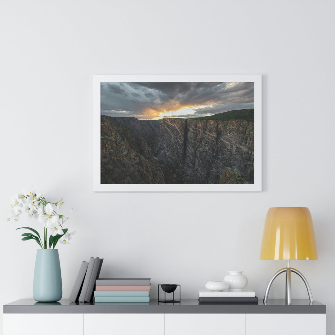 Painted Wall at Sunset Part 1 - Framed Print - Visiting This World