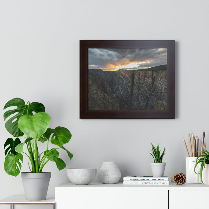 Painted Wall at Sunset Part 1 - Framed Print - Visiting This World