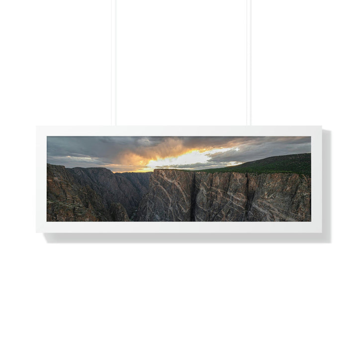 Painted Wall at Sunset Part 1 - Framed Print - Visiting This World