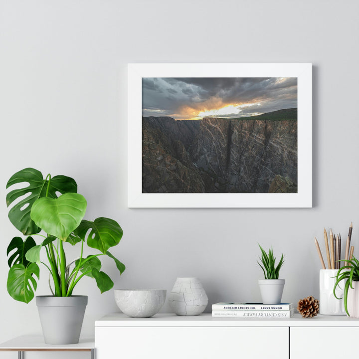 Painted Wall at Sunset Part 1 - Framed Print - Visiting This World