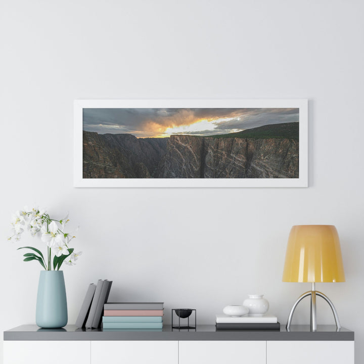 Painted Wall at Sunset Part 1 - Framed Print - Visiting This World