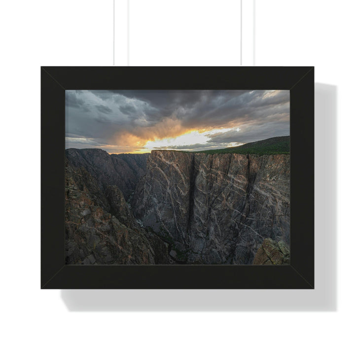 Painted Wall at Sunset Part 1 - Framed Print - Visiting This World