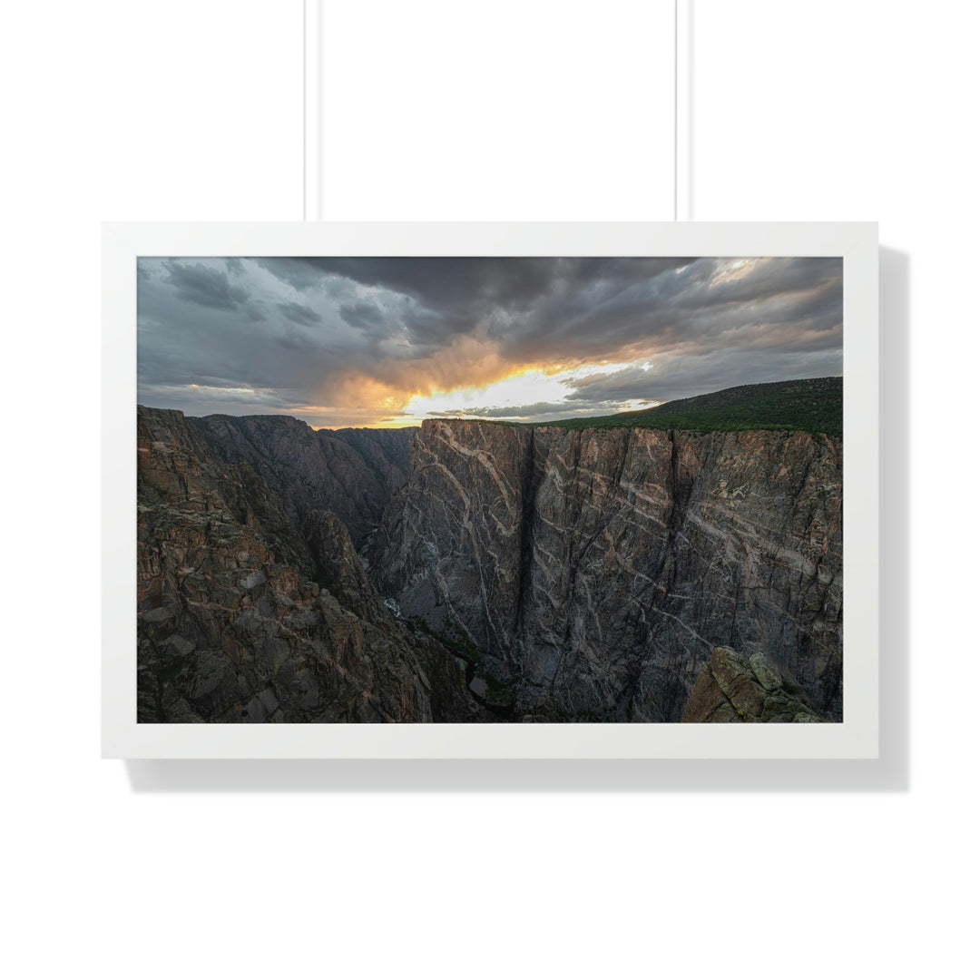 Painted Wall at Sunset Part 1 - Framed Print - Visiting This World