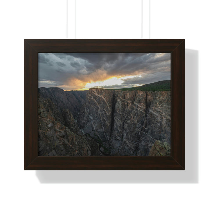 Painted Wall at Sunset Part 1 - Framed Print - Visiting This World