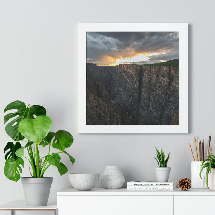 Painted Wall at Sunset Part 1 - Framed Print - Visiting This World