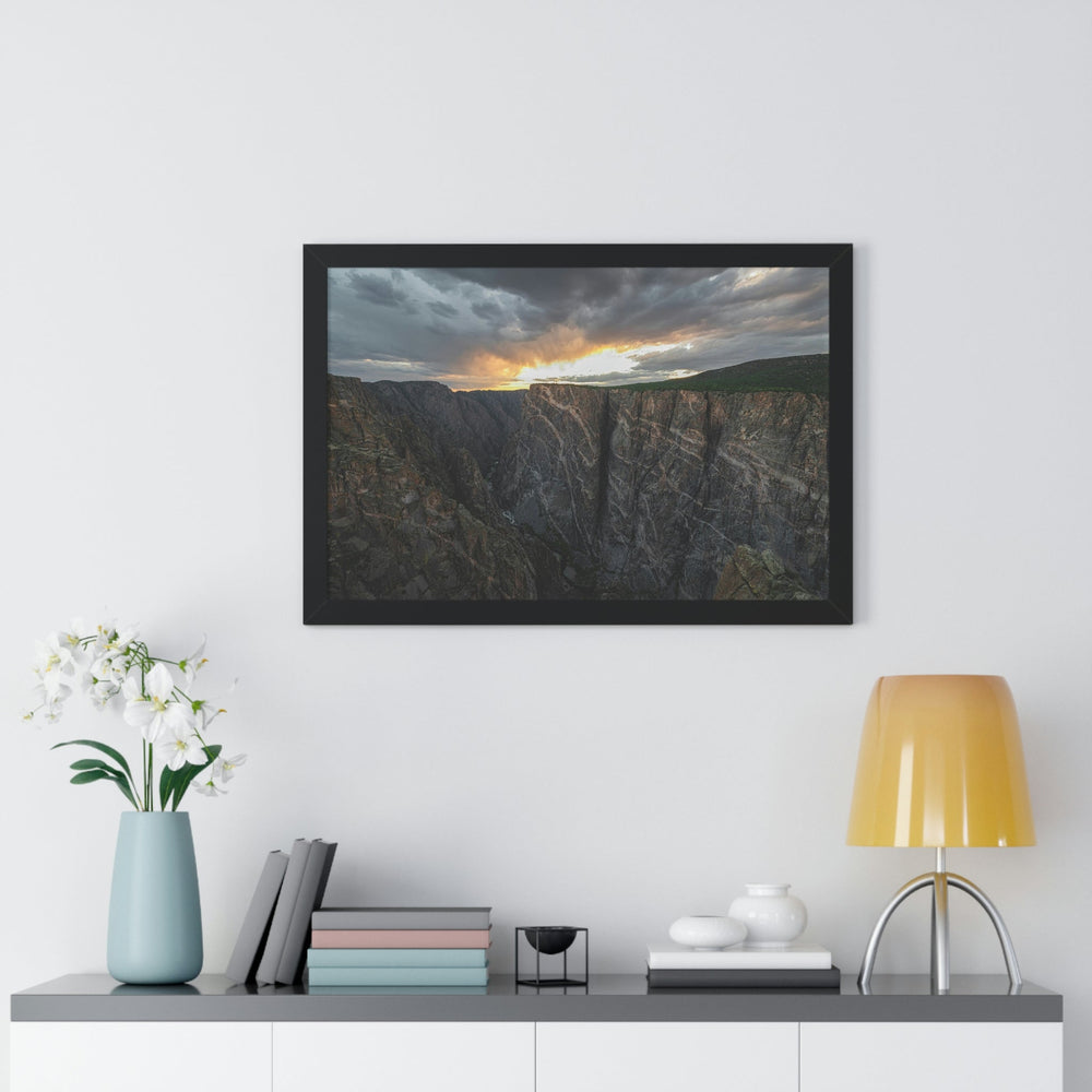 Painted Wall at Sunset Part 1 - Framed Print - Visiting This World