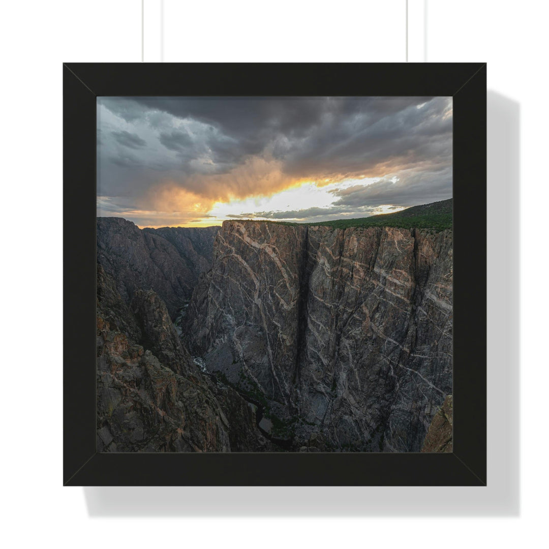 Painted Wall at Sunset Part 1 - Framed Print - Visiting This World