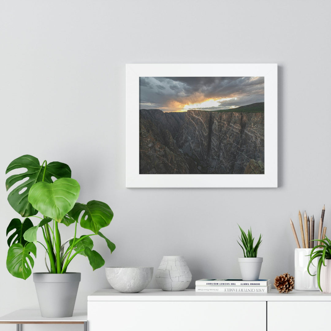 Painted Wall at Sunset Part 1 - Framed Print - Visiting This World